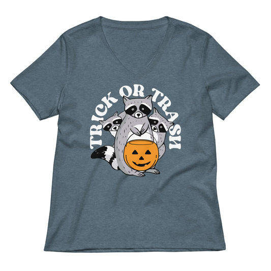 Trick Or Trash Women's V-Neck Tee