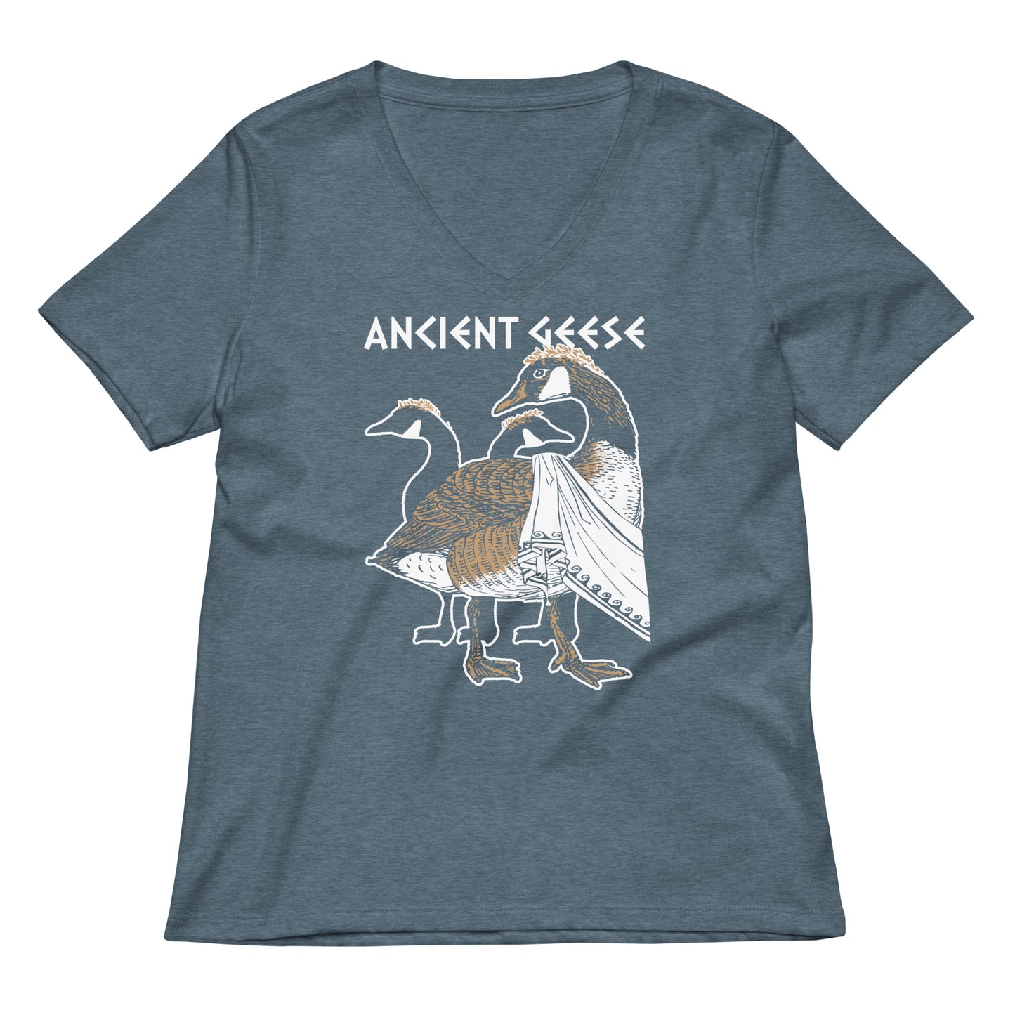 Ancient Geese Women's V-Neck Tee