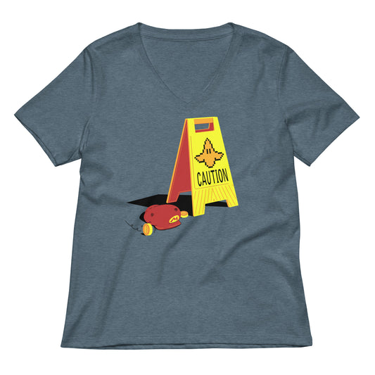 Caution Banana Women's V-Neck Tee