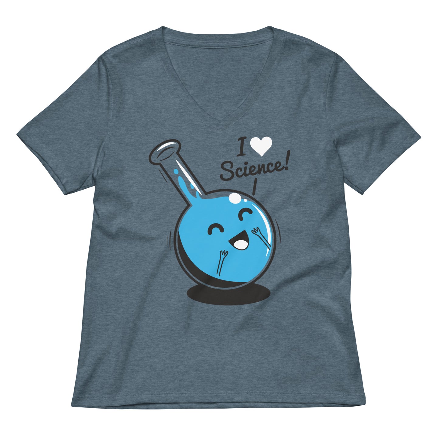 I Heart Science Women's V-Neck Tee