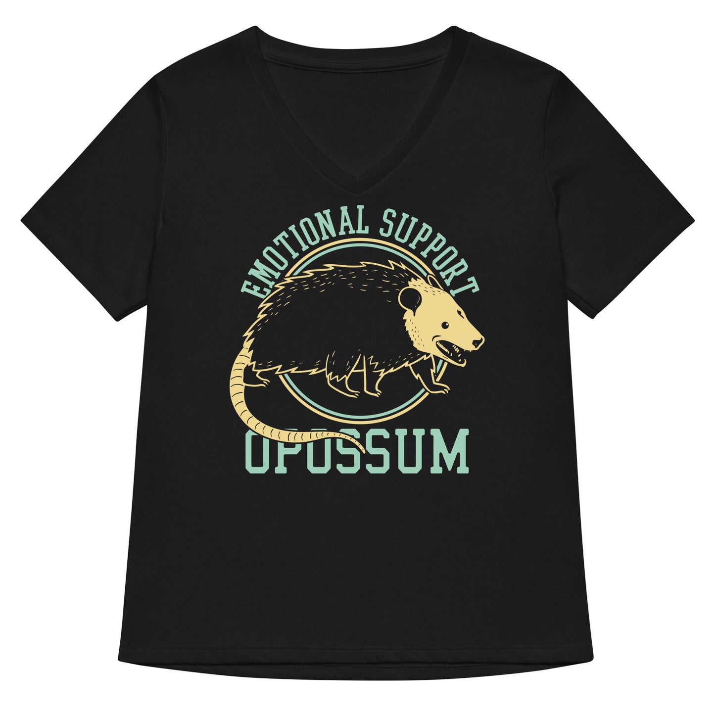 Emotional Support Opossum Women's V-Neck Tee