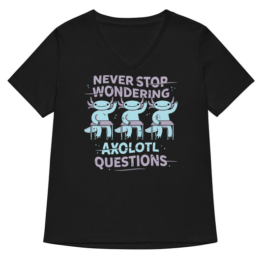 Axolotl Questions Women's V-Neck Tee