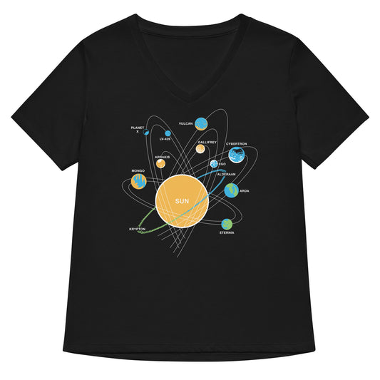 Solar System Women's V-Neck Tee