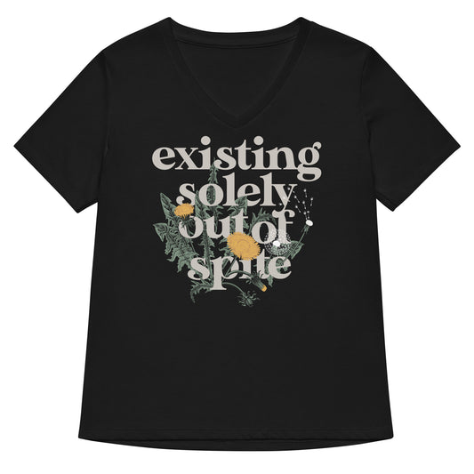 Existing Solely Out Of Spite Women's V-Neck Tee