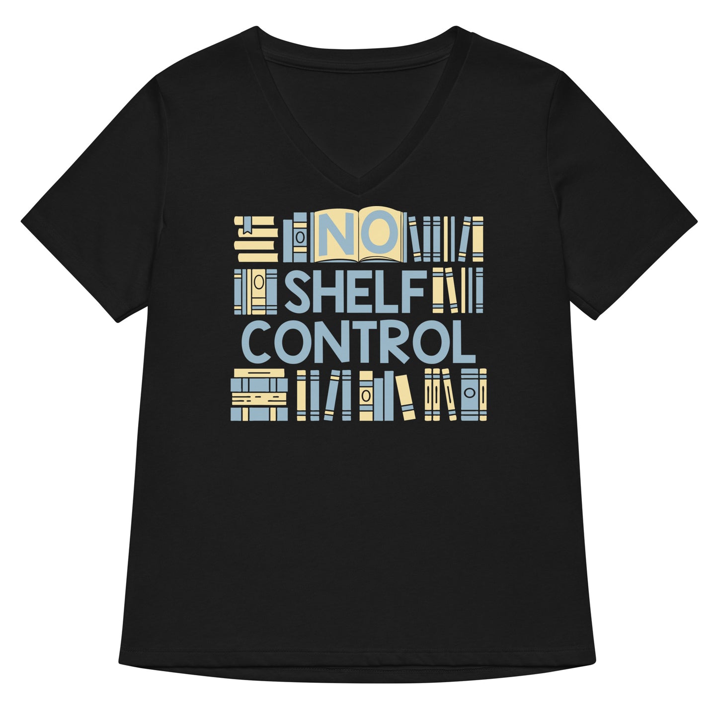 No Shelf Control Women's V-Neck Tee