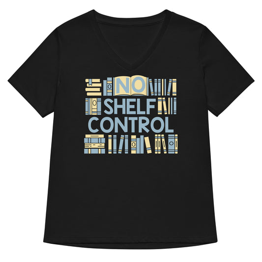 No Shelf Control Women's V-Neck Tee