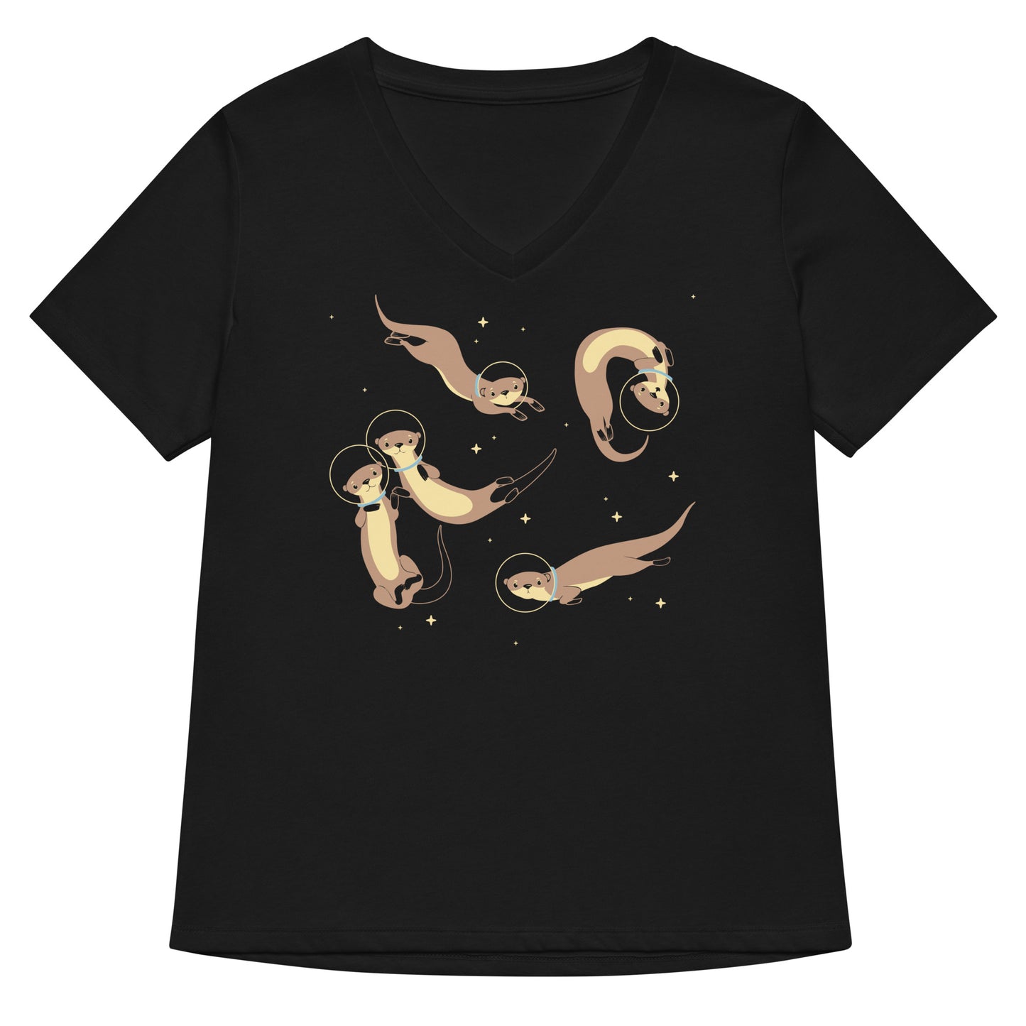 Otter Space Women's V-Neck Tee