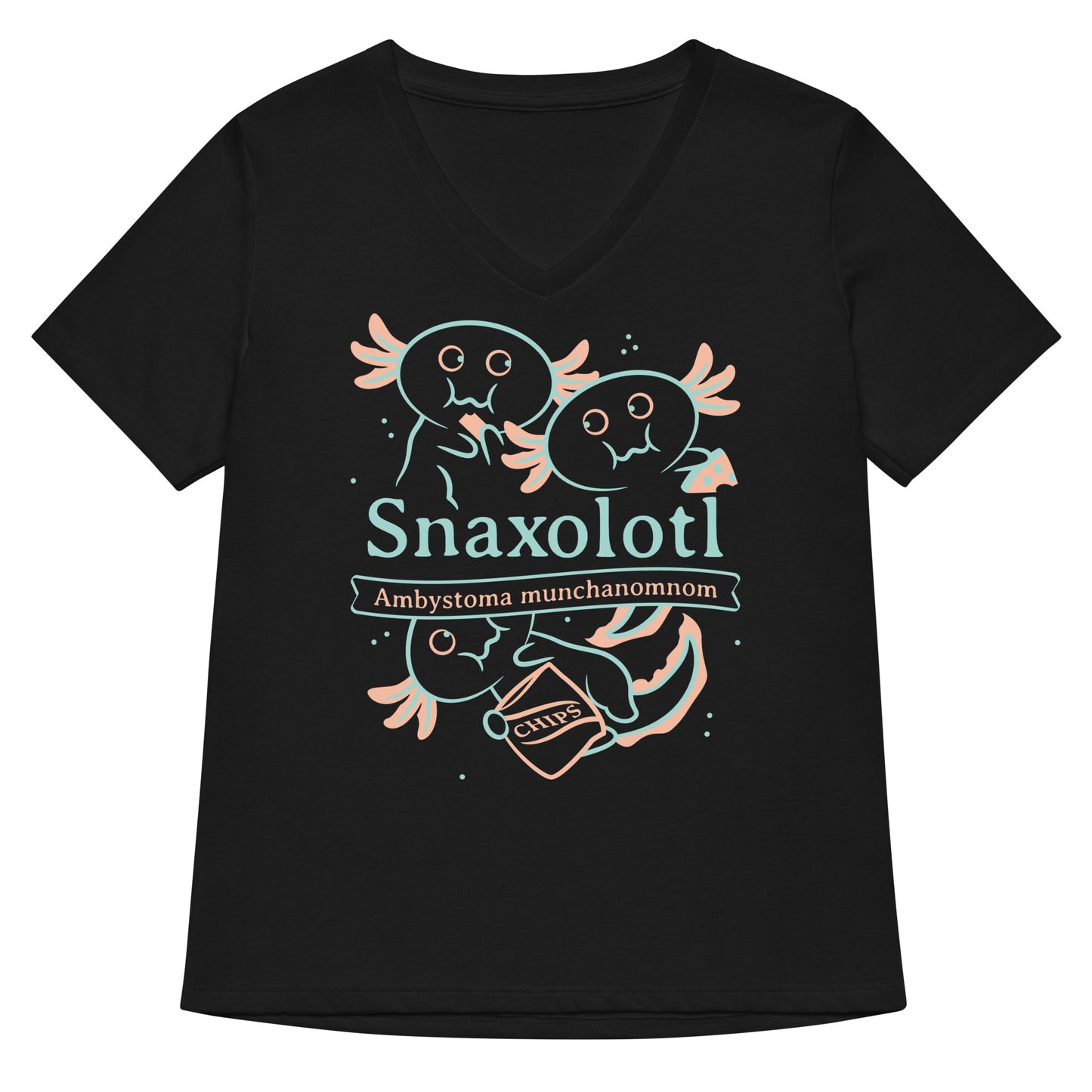 Snaxolotl Women's V-Neck Tee