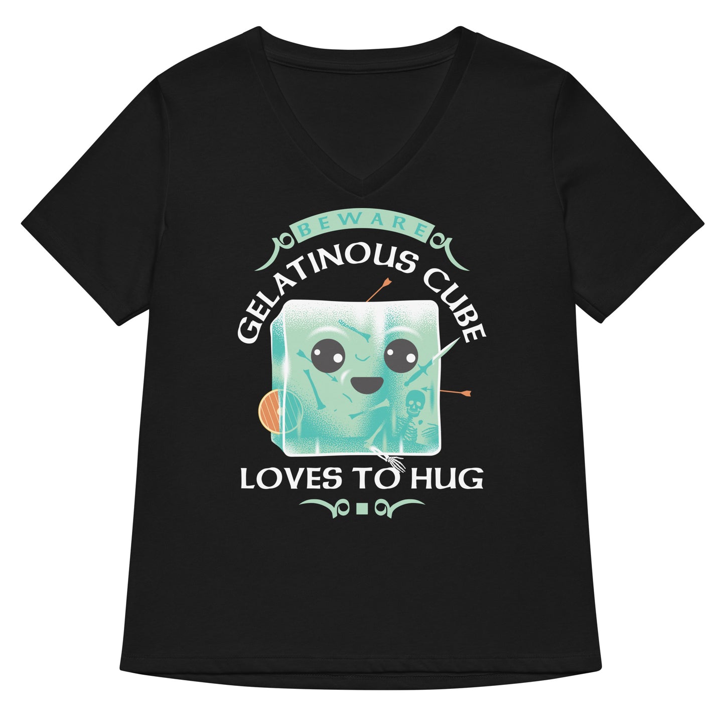 Gelatinous Cube Loves To Hug Women's V-Neck Tee