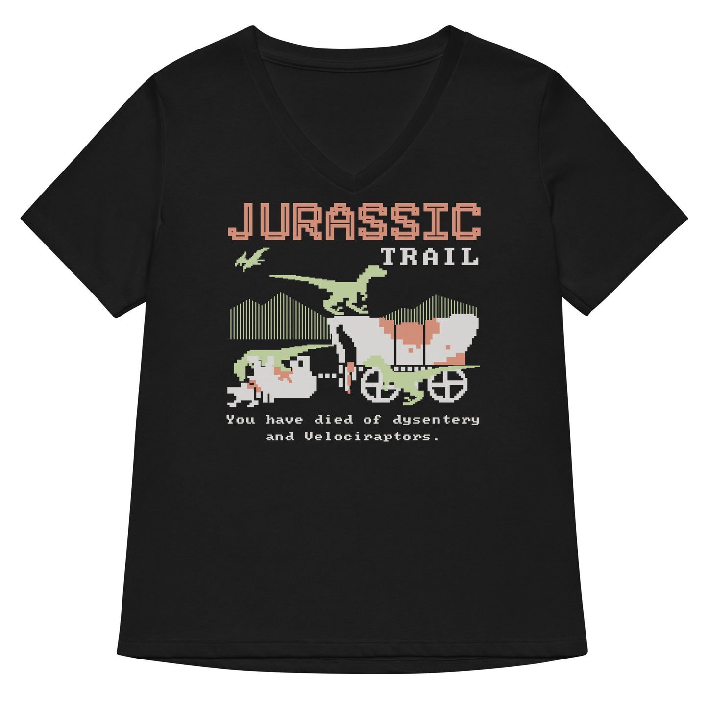 Jurassic Trail Women's V-Neck Tee