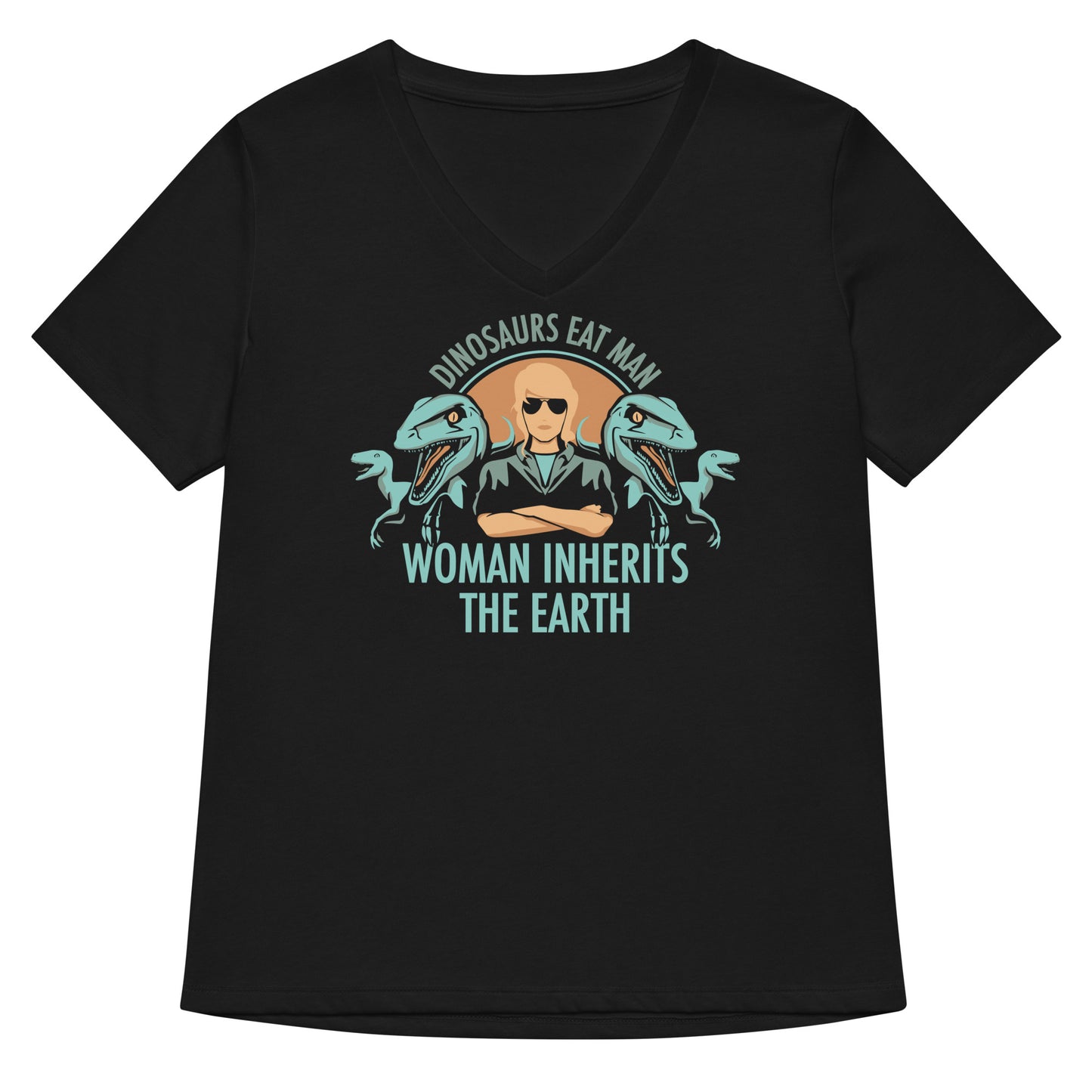 Woman Inherits The Earth Women's V-Neck Tee