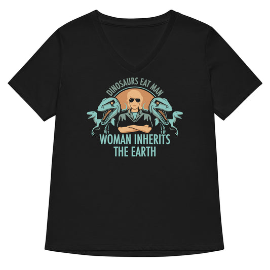 Woman Inherits The Earth Women's V-Neck Tee