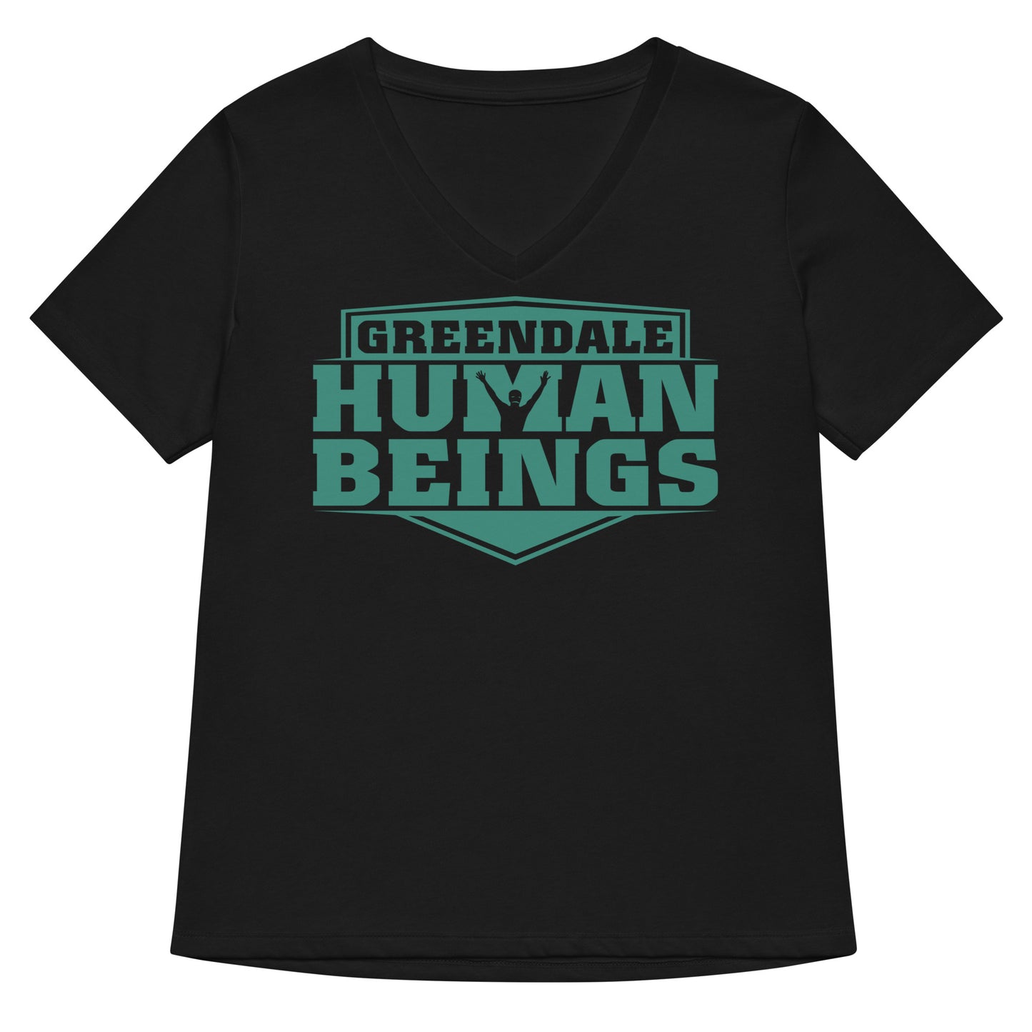 Greendale Human Beings Women's V-Neck Tee