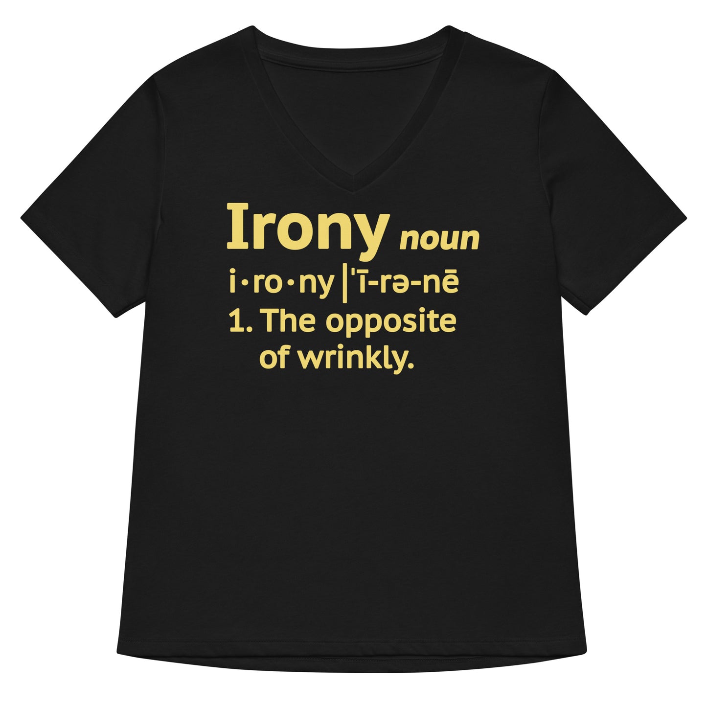 Irony Definition Women's V-Neck Tee