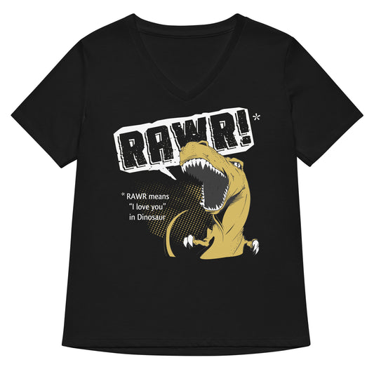 Rawr Means I Love You Women's V-Neck Tee