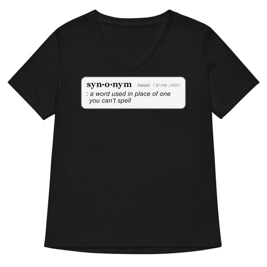 Synonym Definition Women's V-Neck Tee