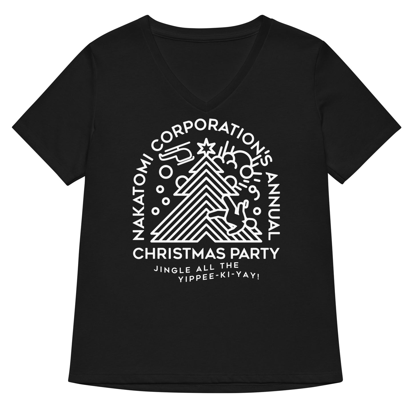 Nakatomi Christmas Party Women's V-Neck Tee