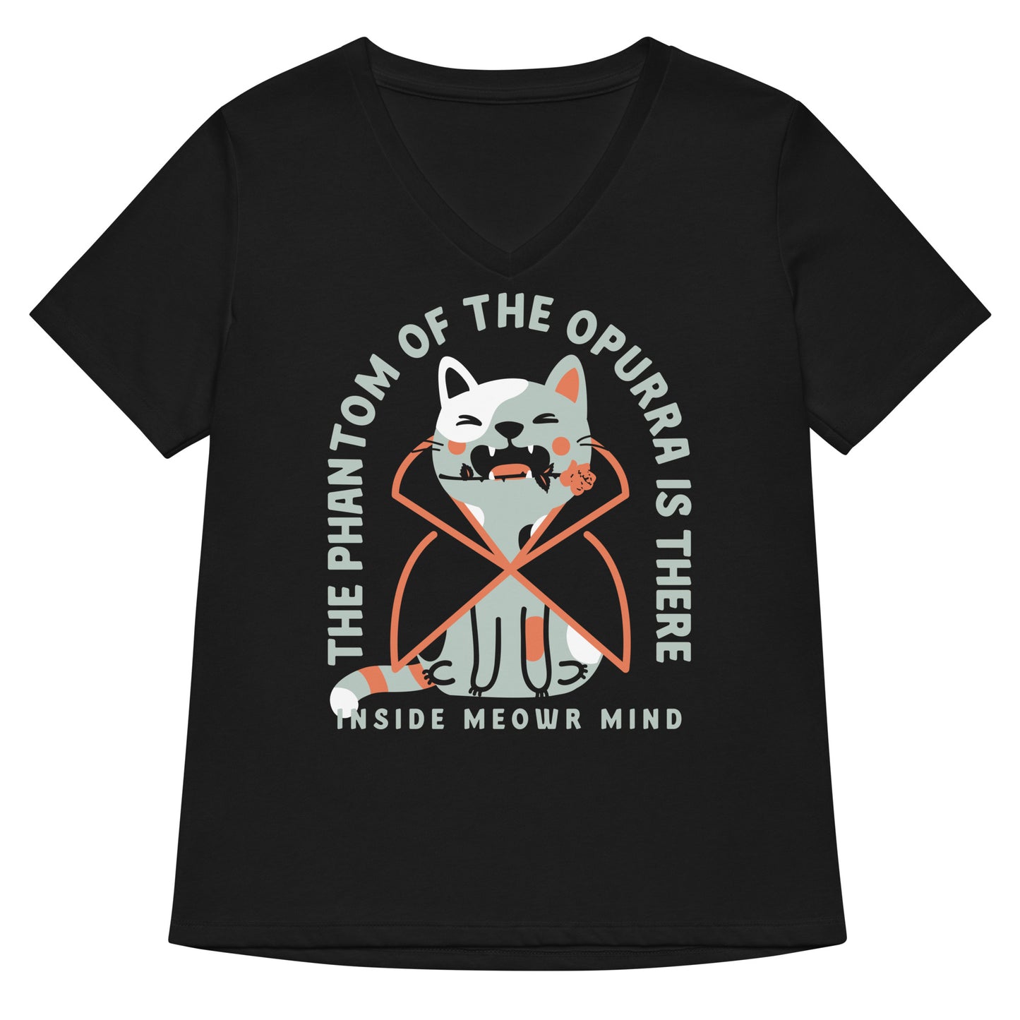 The Phantom Of The Opurra Women's V-Neck Tee