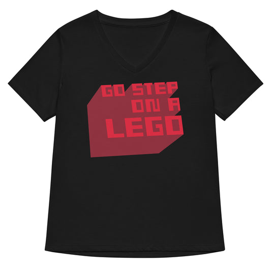 Go Step On A Lego Women's V-Neck Tee