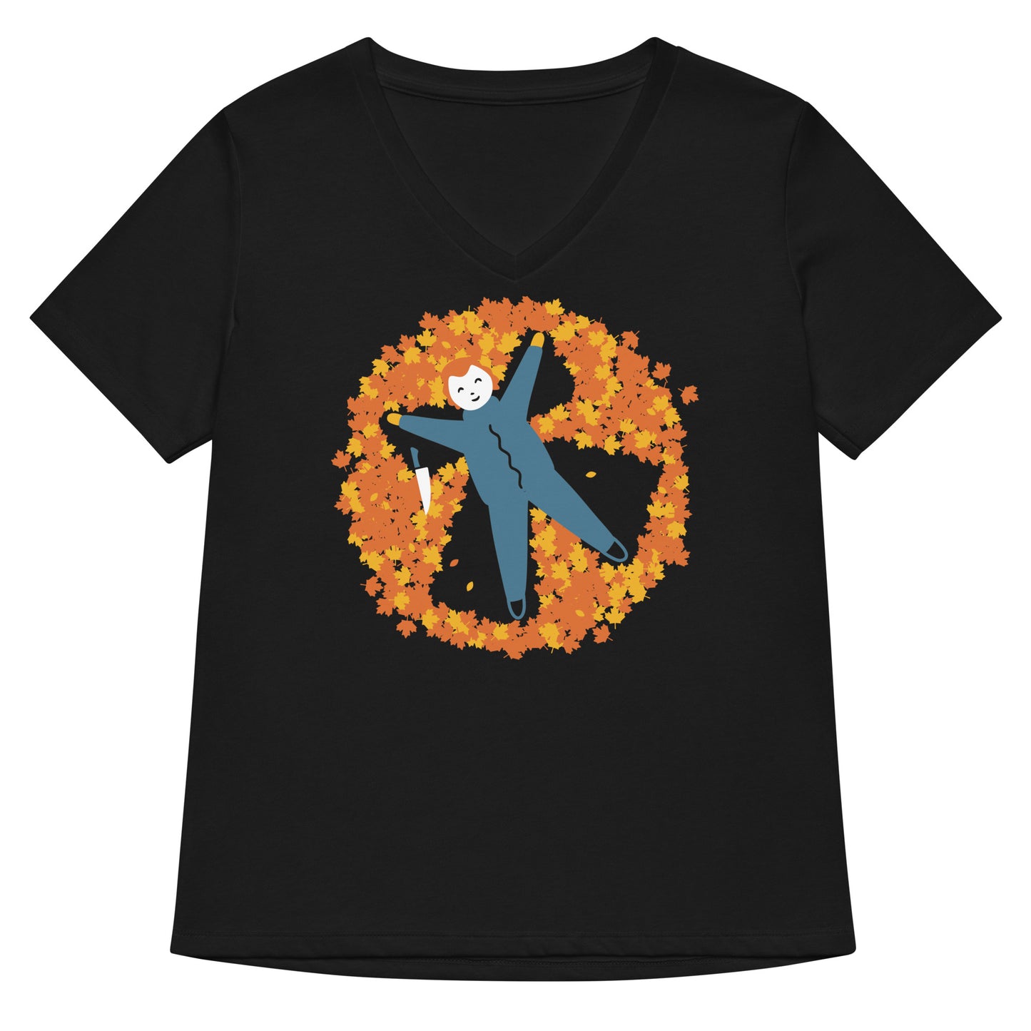 Autumn Angel Women's V-Neck Tee