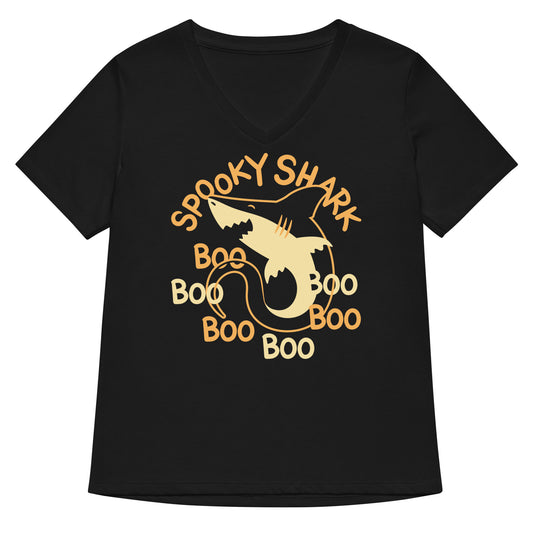 Spooky Shark Women's V-Neck Tee