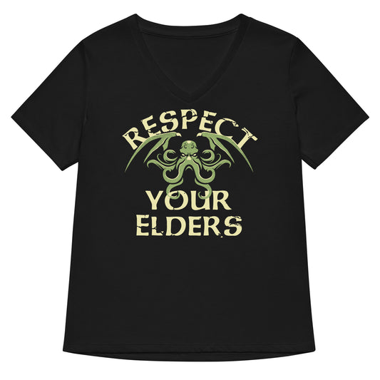 Respect Your Elders Women's V-Neck Tee