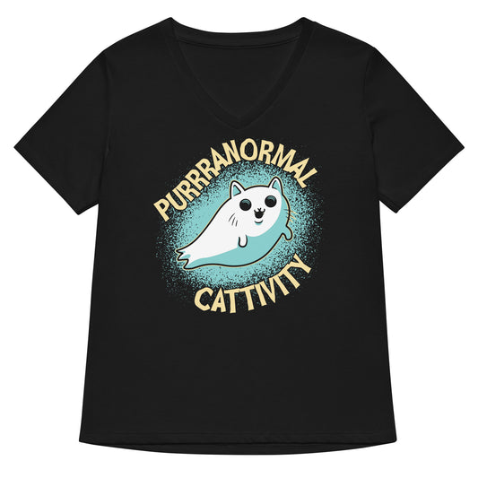 Purrranormal Cattivity Women's V-Neck Tee