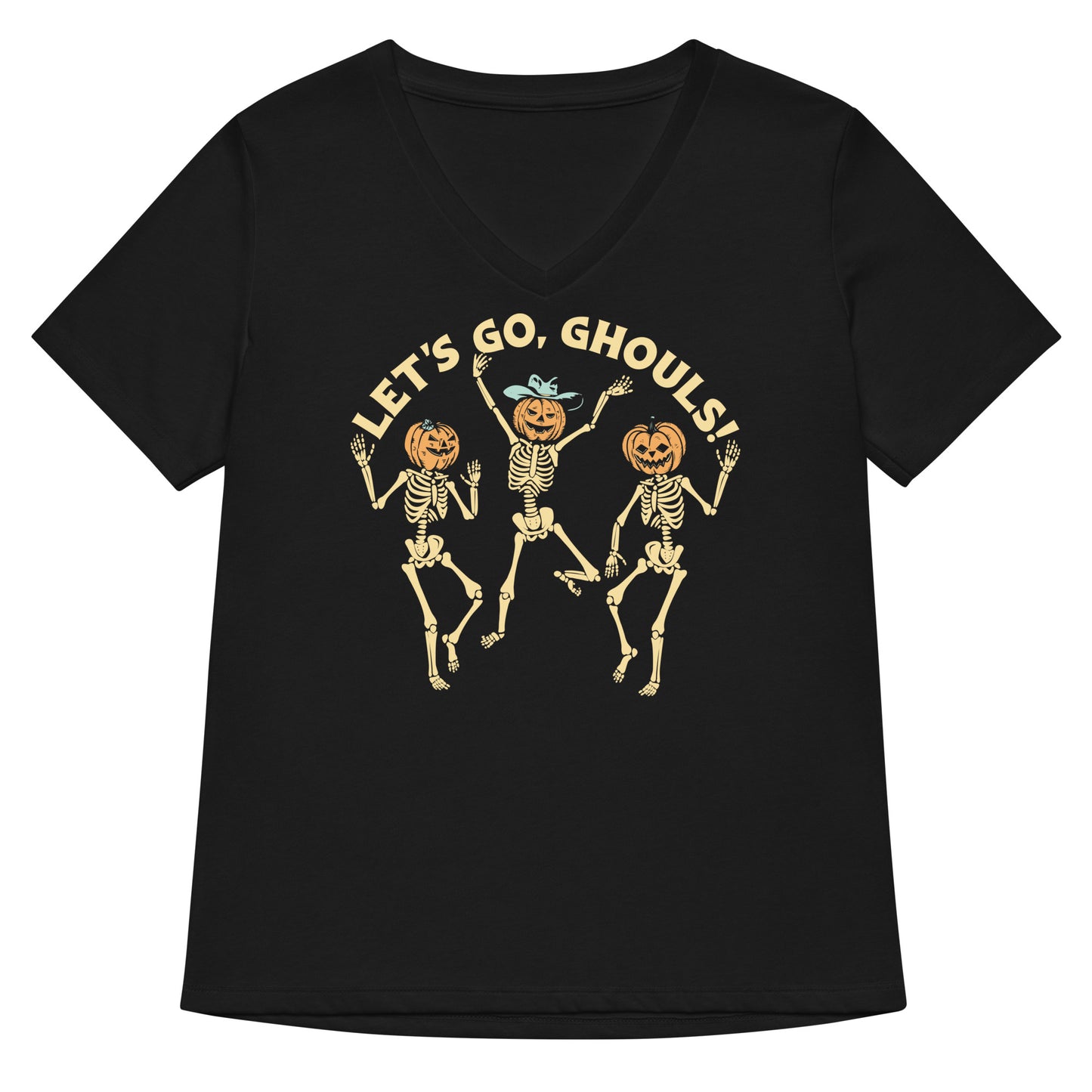 Let's Go, Ghouls! Women's V-Neck Tee