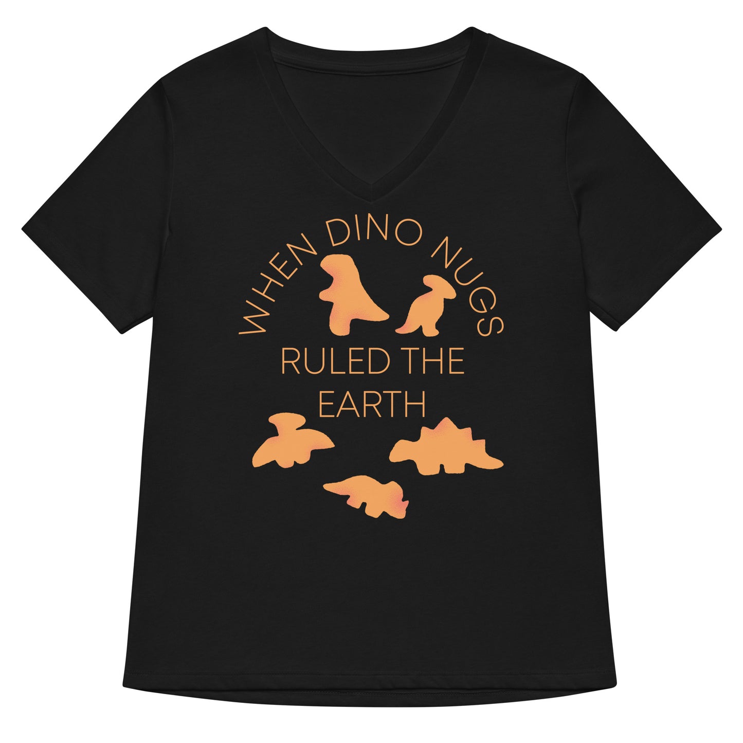 When Dino Nugs Ruled The Earth Women's V-Neck Tee