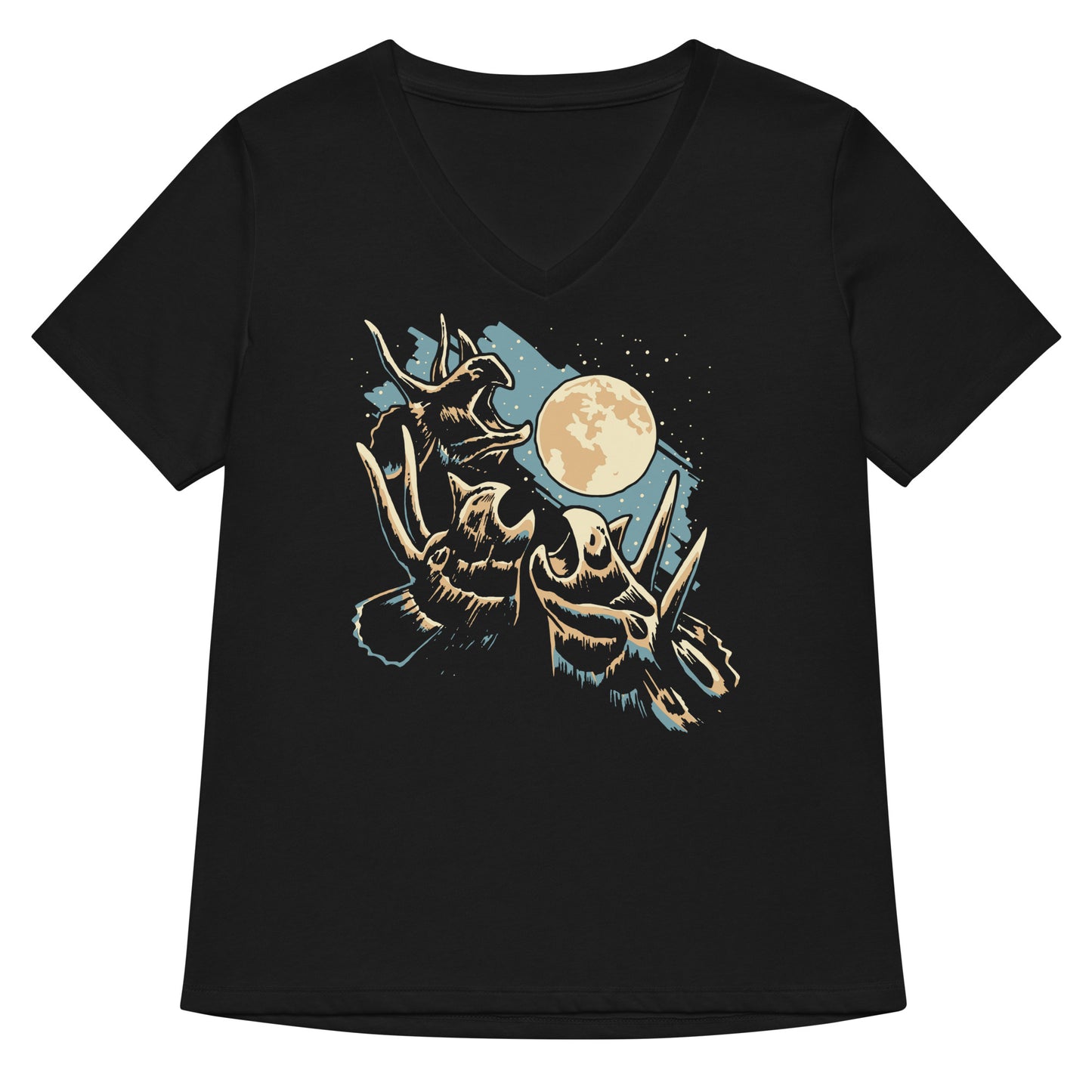 3 Tri Moon Women's V-Neck Tee