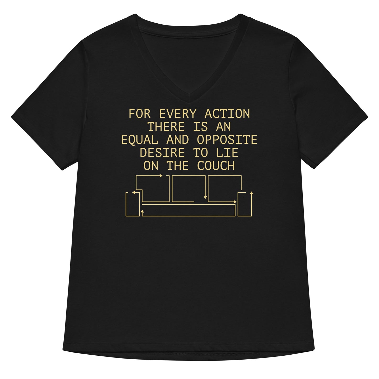 For Every Action There Is An Equal And Opposite Women's V-Neck Tee