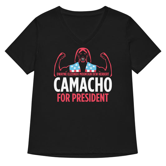 Camacho For President Women's V-Neck Tee