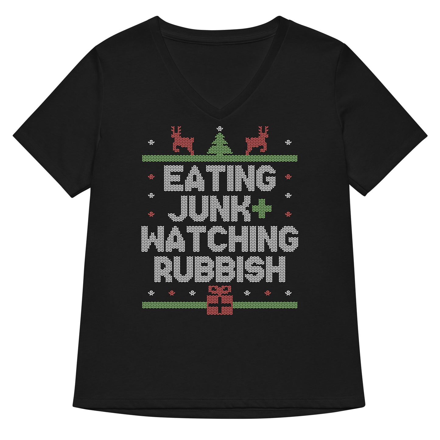 Eating Junk And Watching Rubbish Women's V-Neck Tee