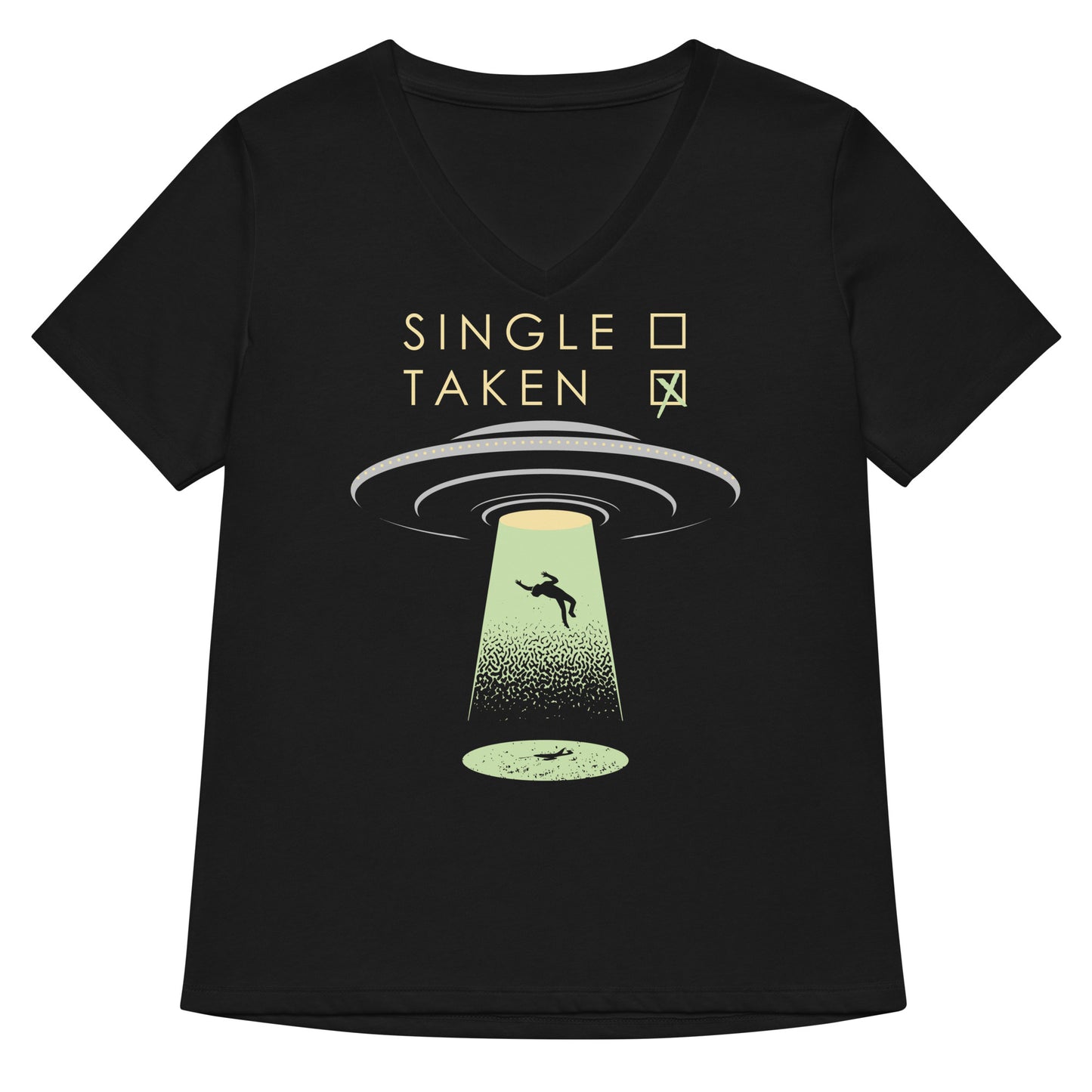 Single Taken UFO Women's V-Neck Tee