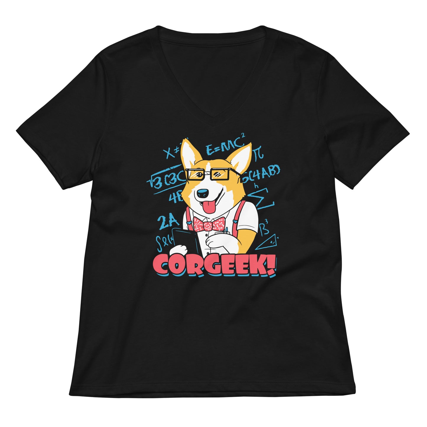 Corgeek Women's V-Neck Tee