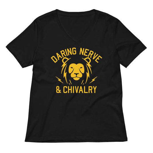 Daring, Nerve, And Chivalry Women's V-Neck Tee