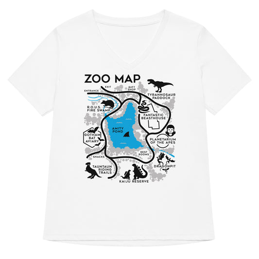 Zoo Map Women's V-Neck Tee