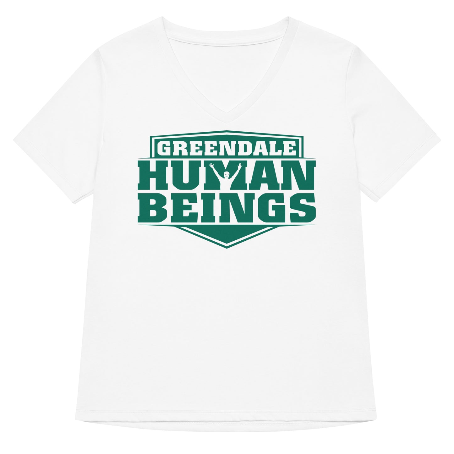 Greendale Human Beings Women's V-Neck Tee