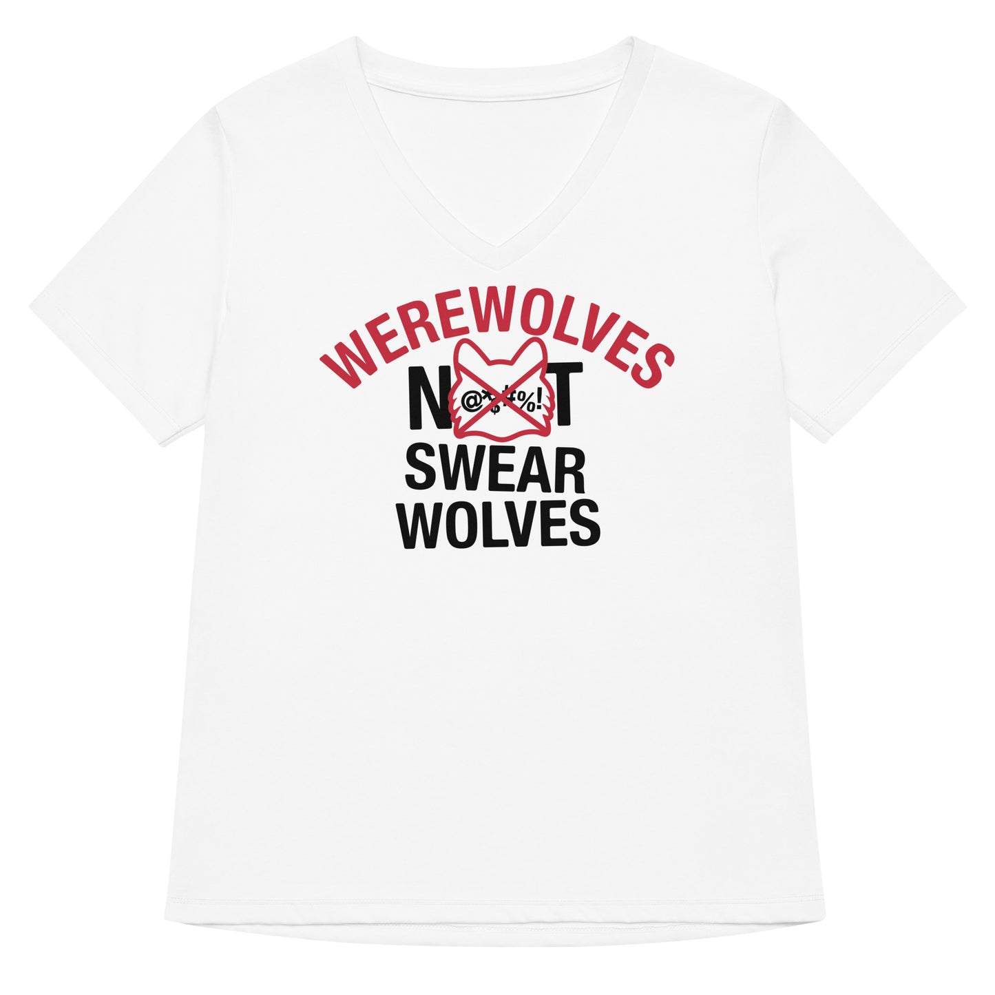 Werewolves Not Swearwolves Women's V-Neck Tee