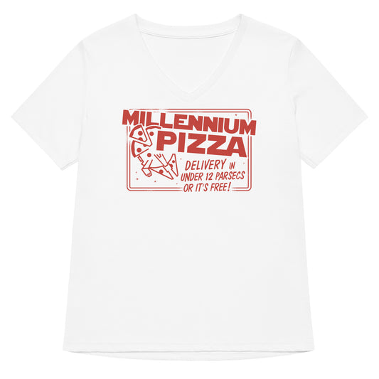 Millennium Pizza Women's V-Neck Tee