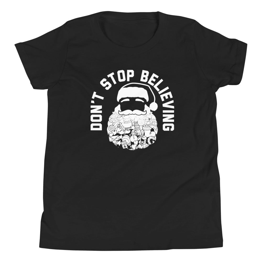 Don't Stop Believing Santa Kid's Youth Tee